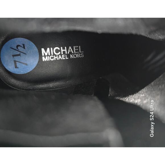 Michael Kors Dorothy Flex Mid Bootie Black Leather Zip Ankle Boot Women's 7.5M - Picture 7 of 8